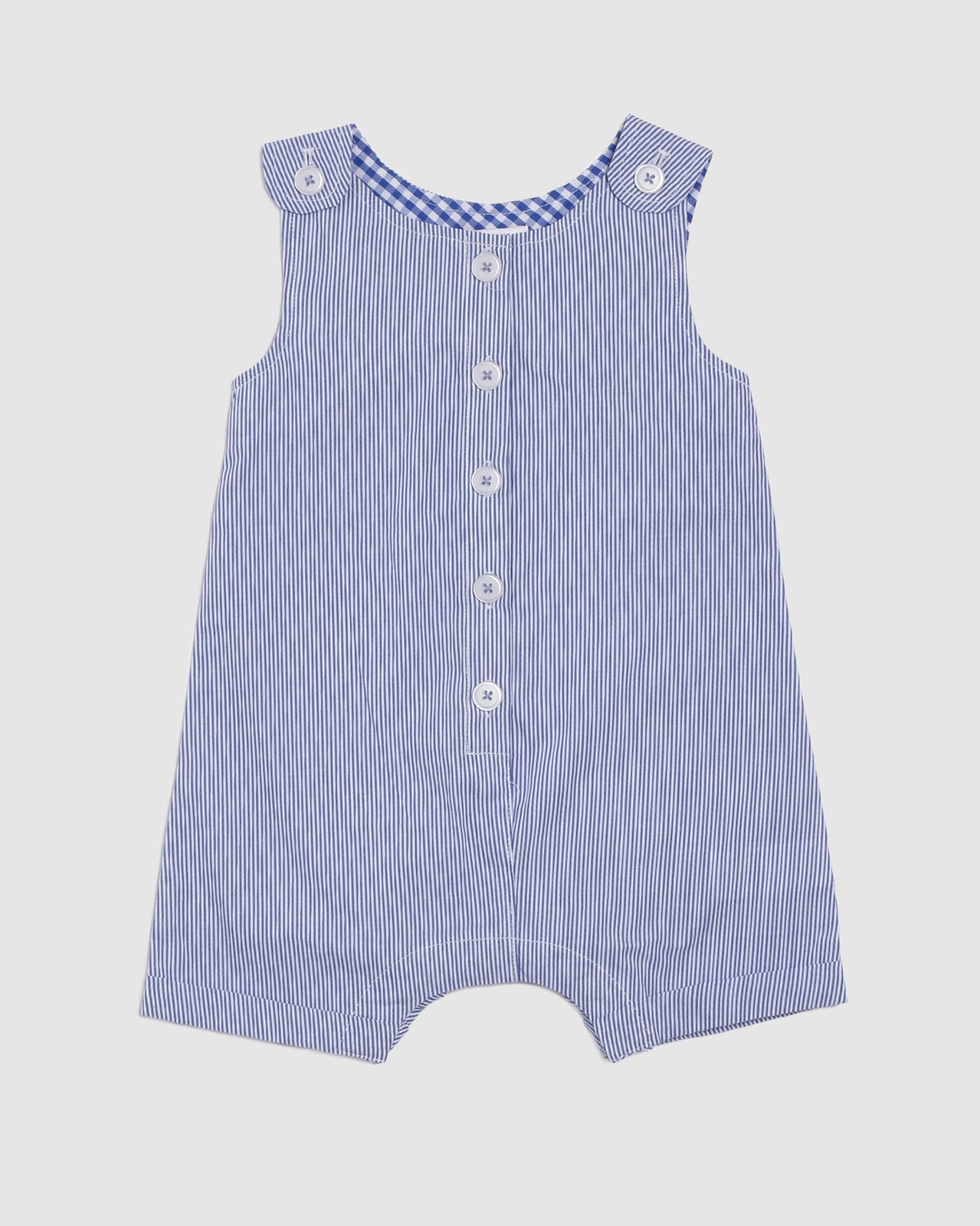 Fred Cotton Stripe Baby Shortall in BLUE MULTI