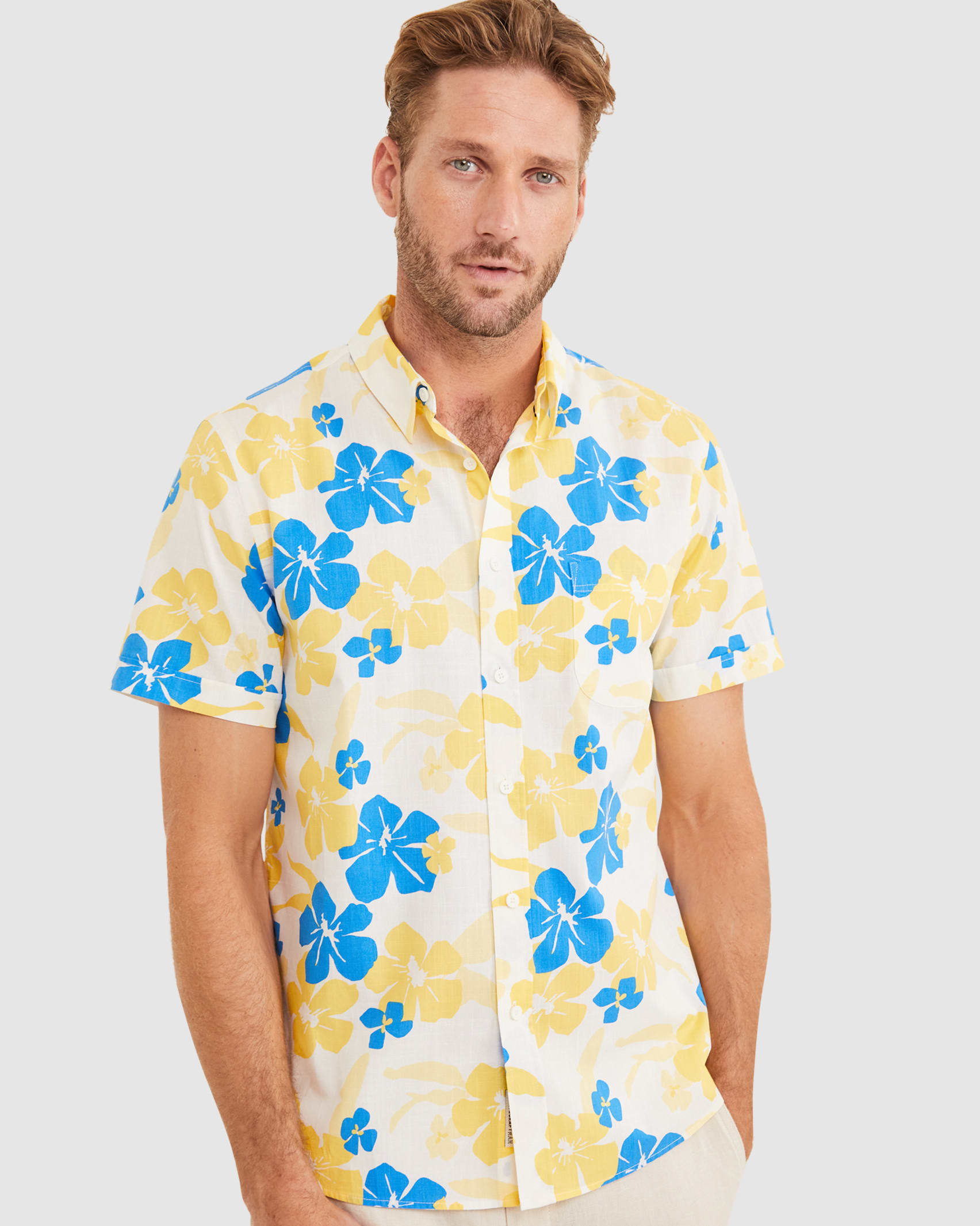 Hoft Short Sleeve Shirt in WHITE/MULTI