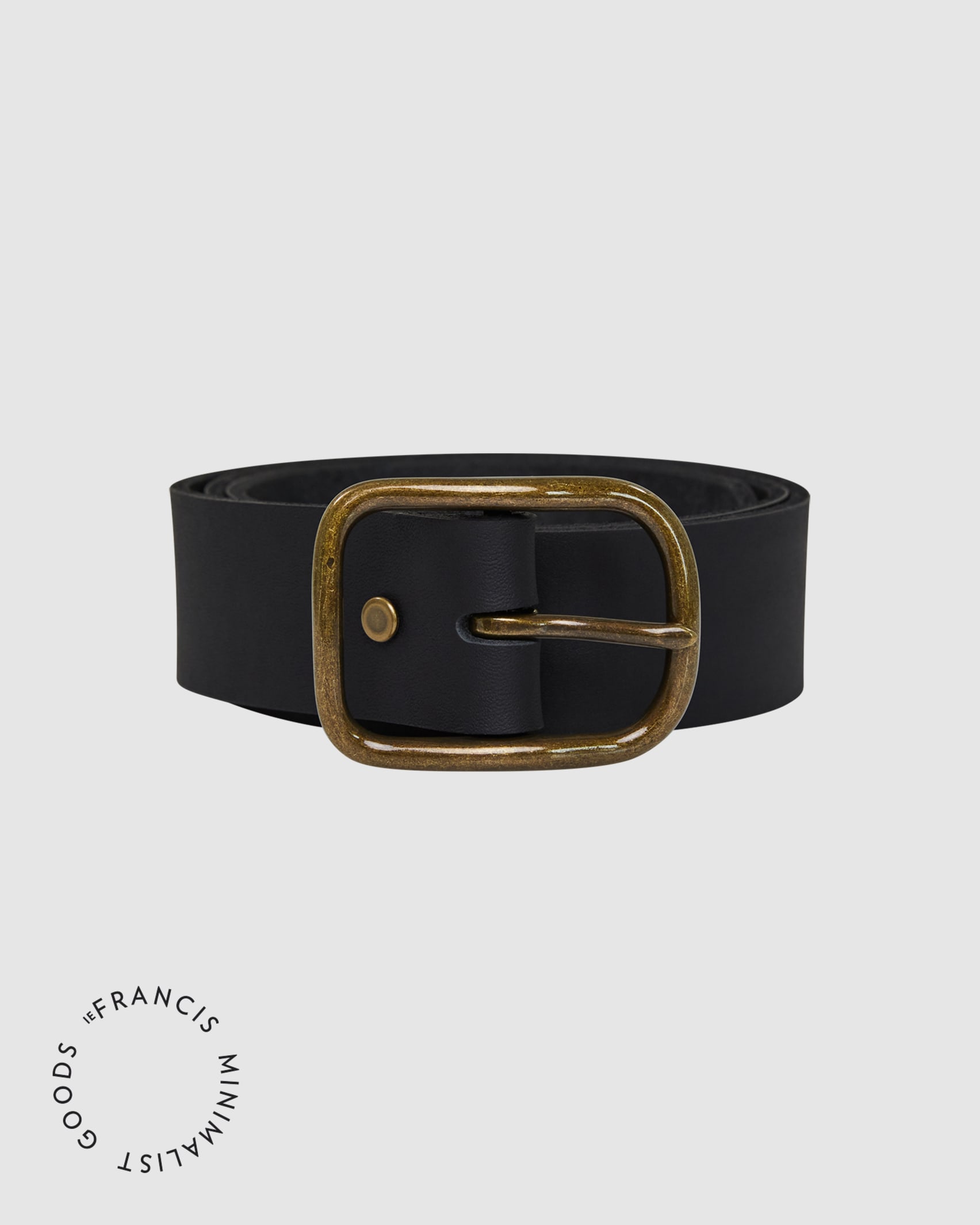 IEFrancis Leather Belt in BLACK