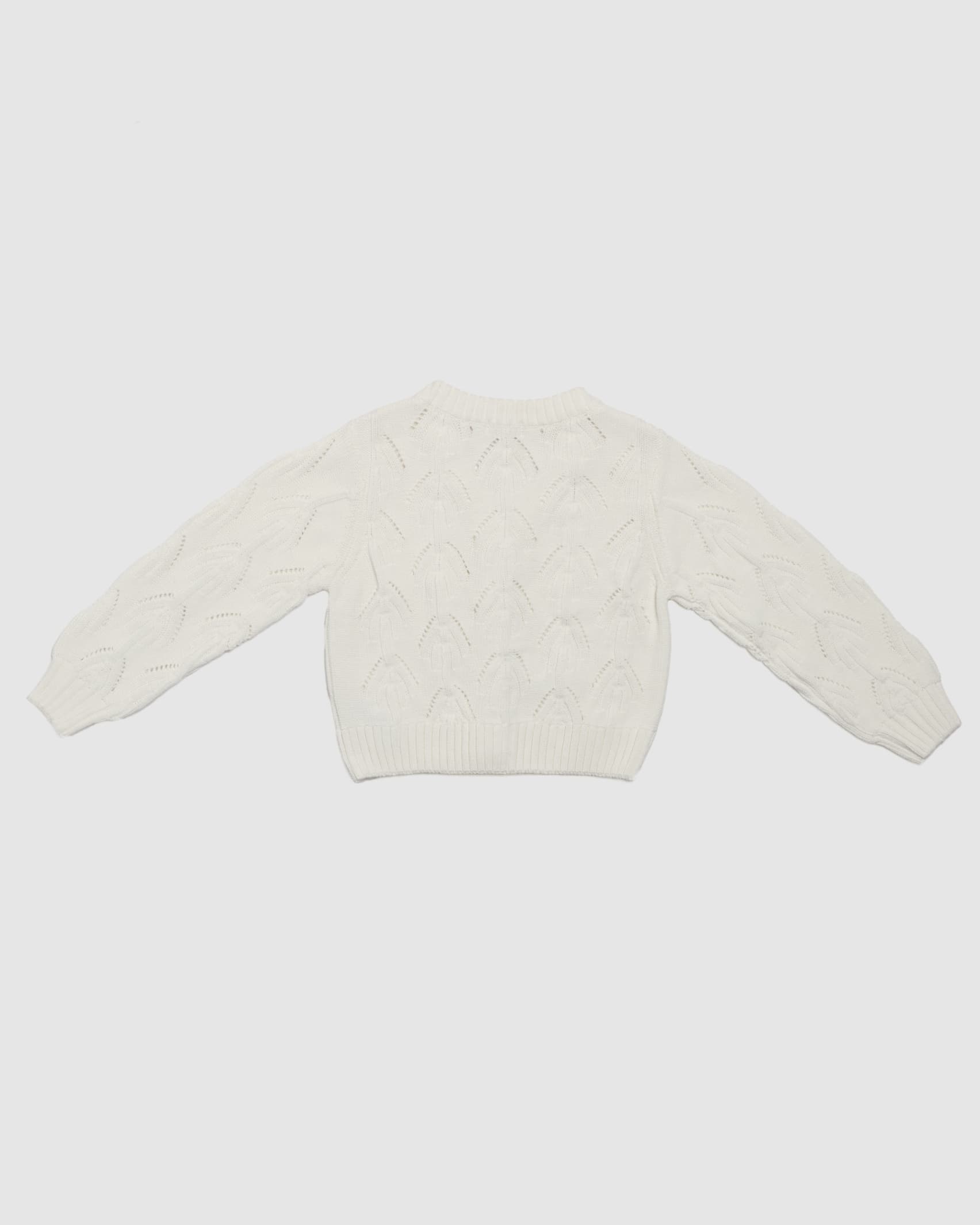 Fay Cotton Knit Cardigan in IVORY