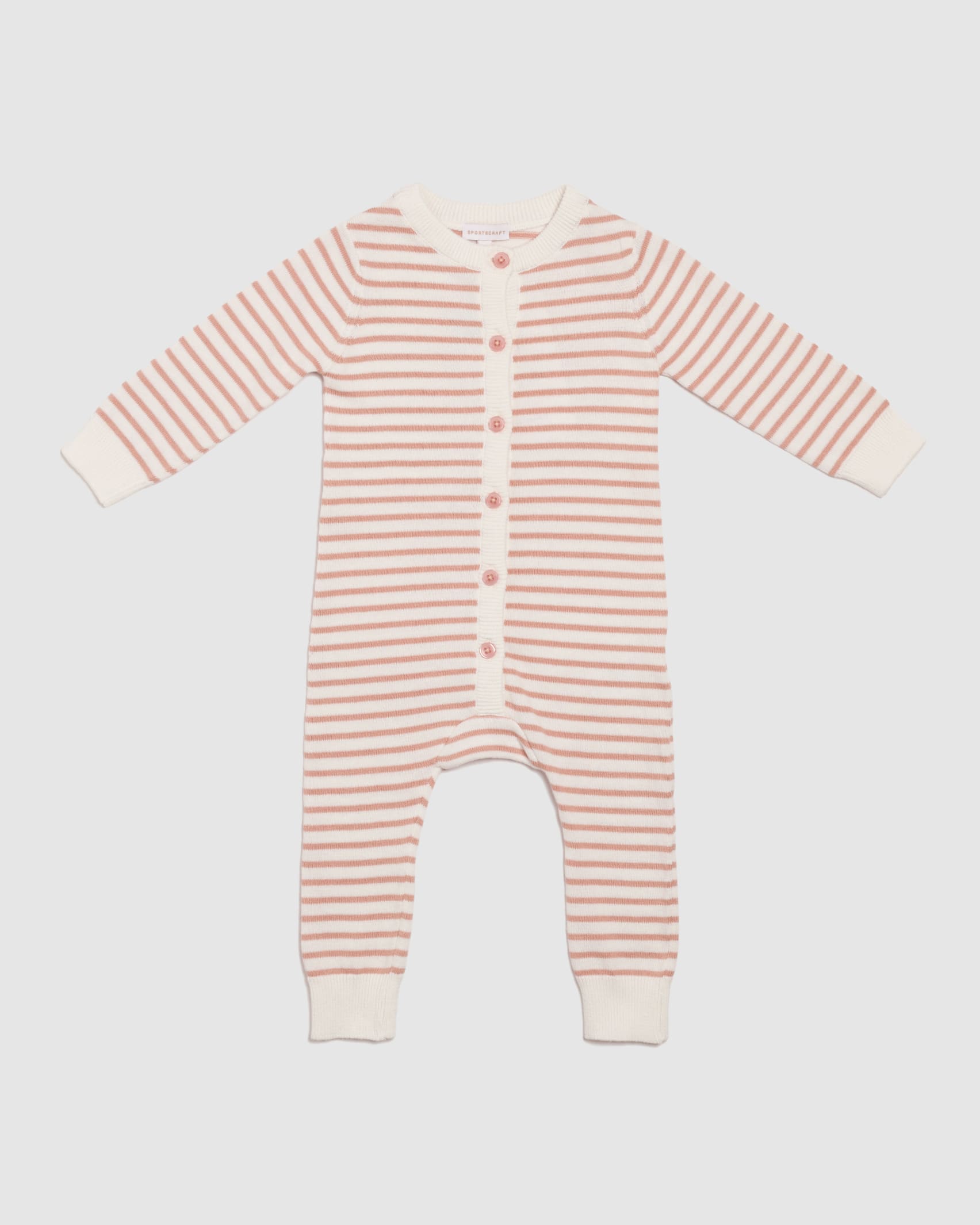 Susie Stripe Knit Romper in PINK MULTI