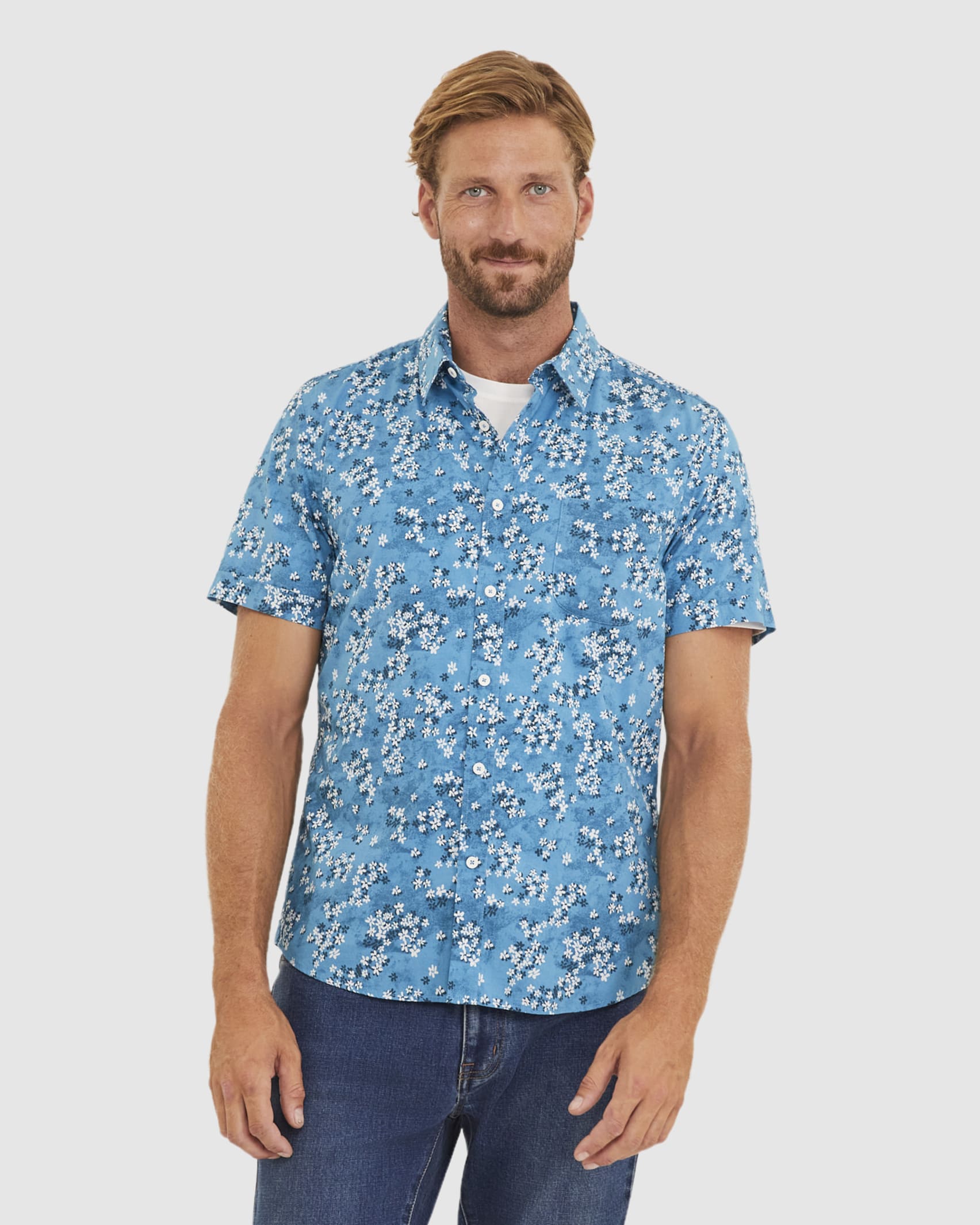 Paits Tapered Shirt in MOUNTAIN BLUE