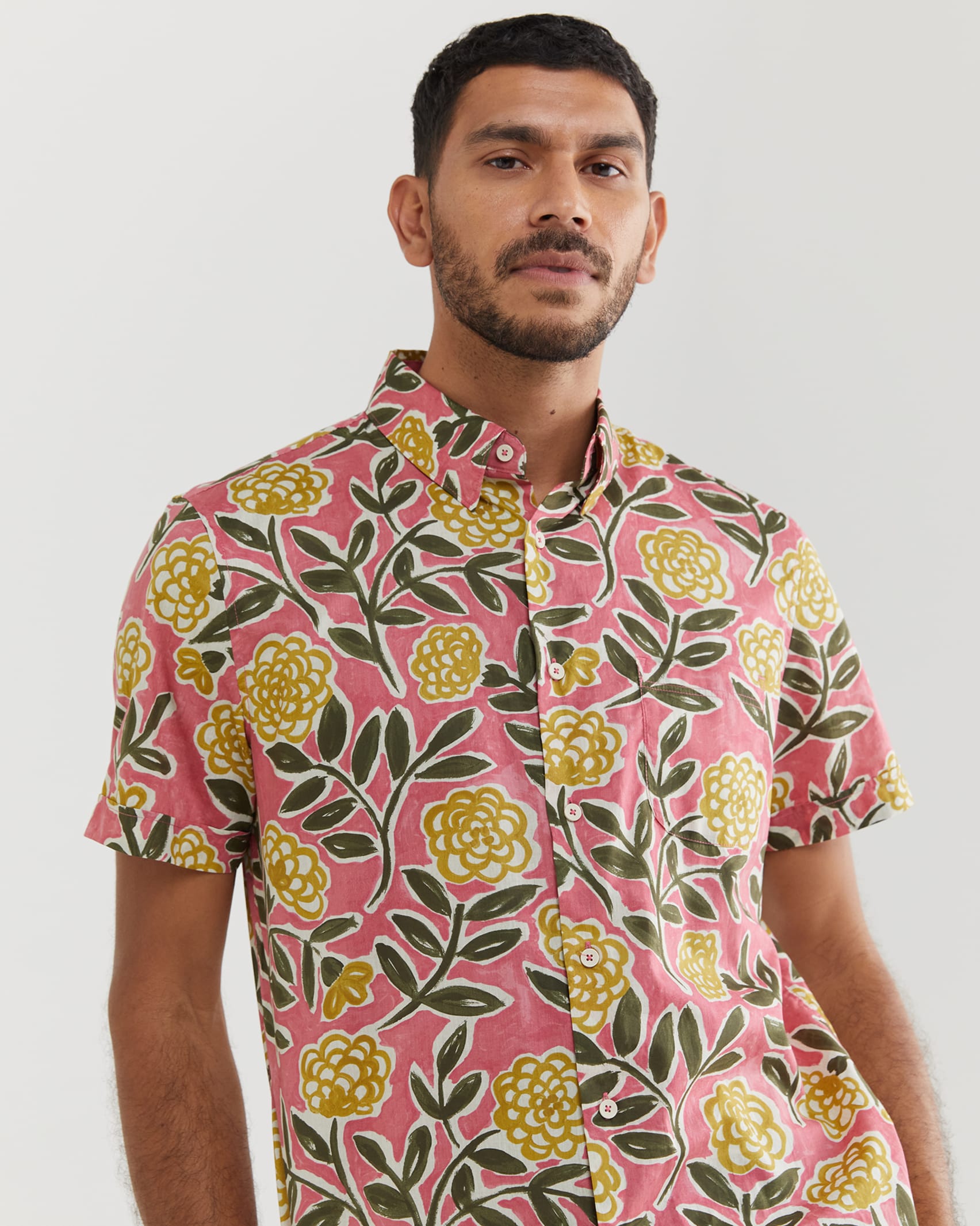 Jai Liberty Short Sleeve Shirt in FLAMINGO