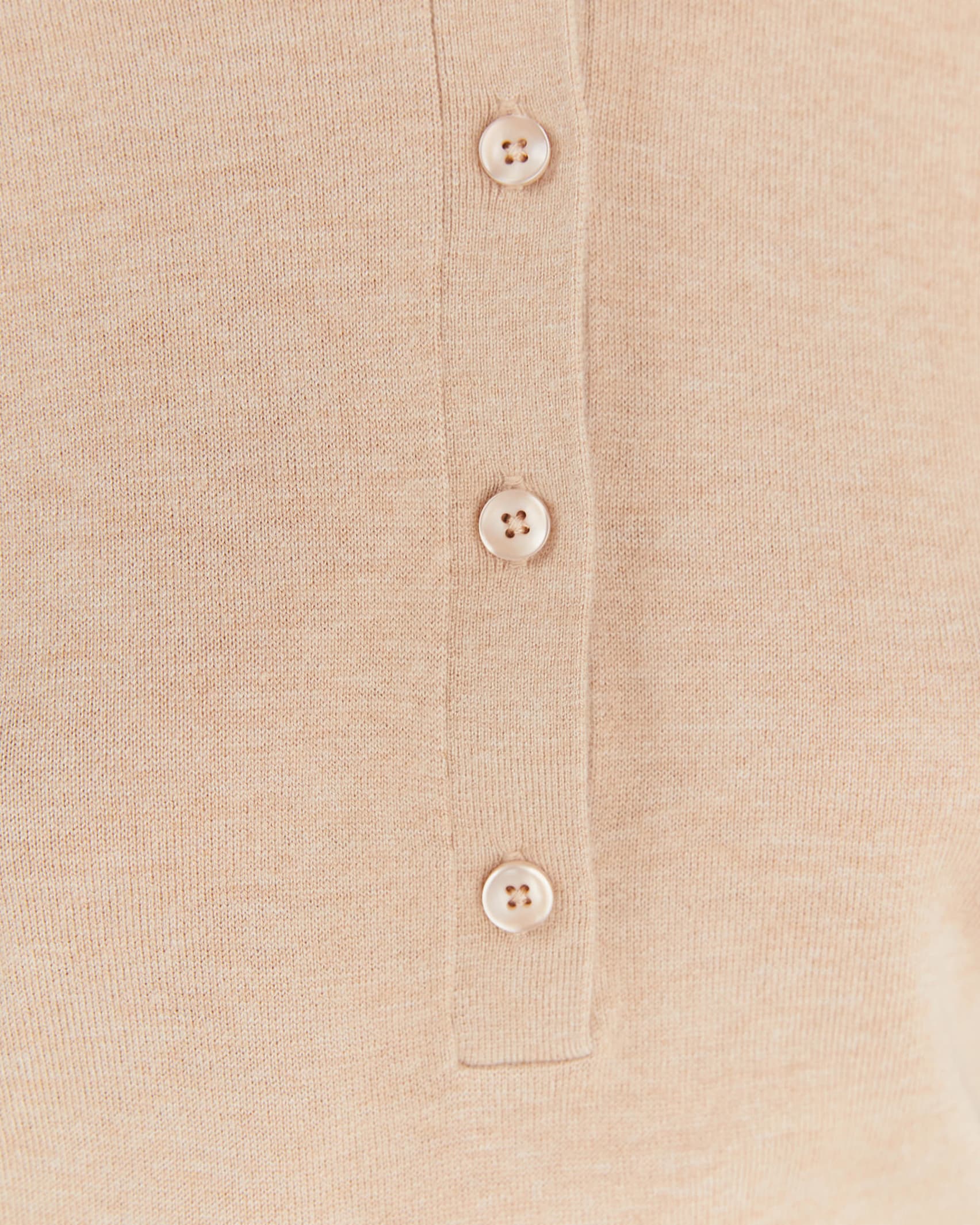 Laurina Knit Polo in CAMEL