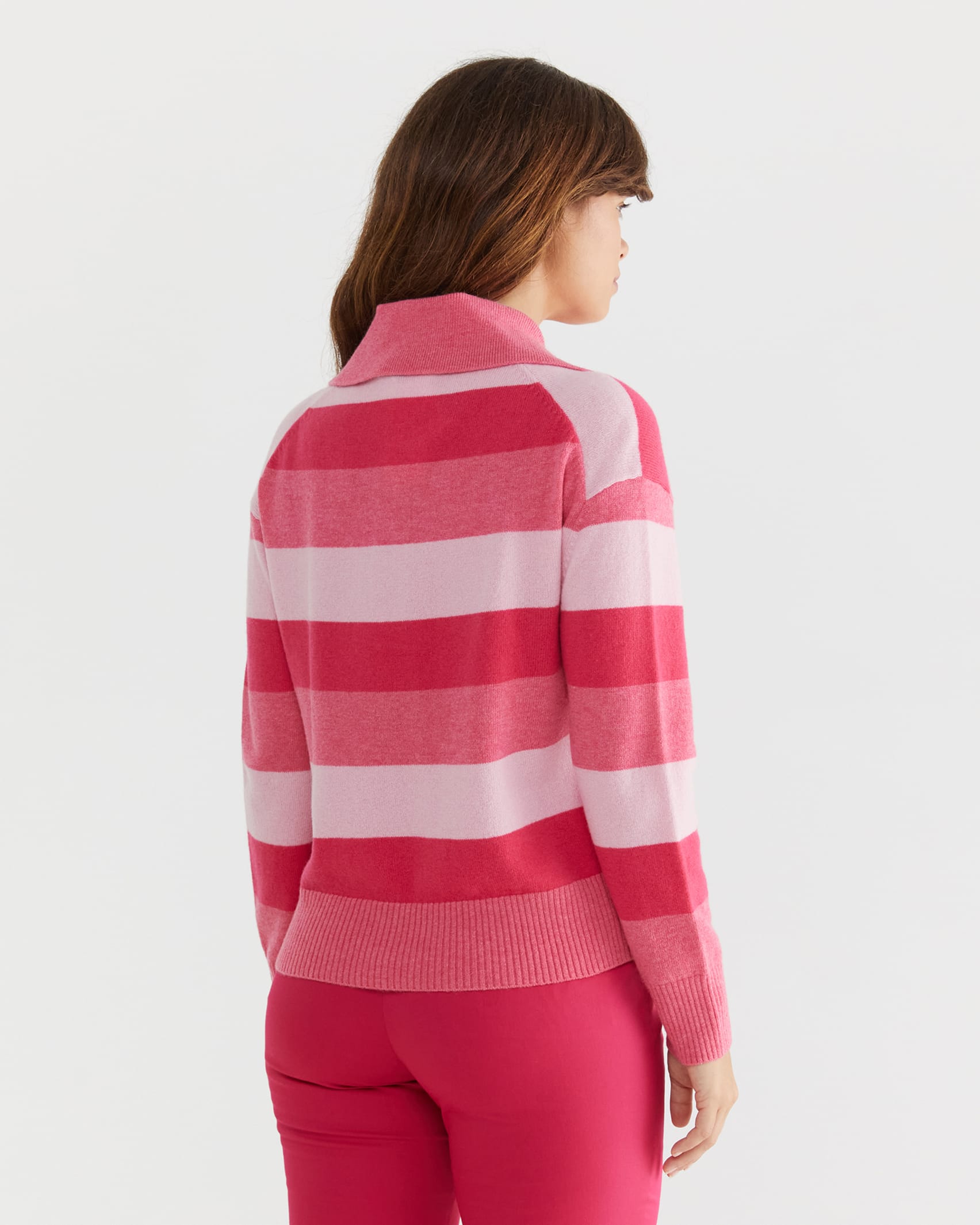 Sunshine Stripe Polo in PINK MULTI