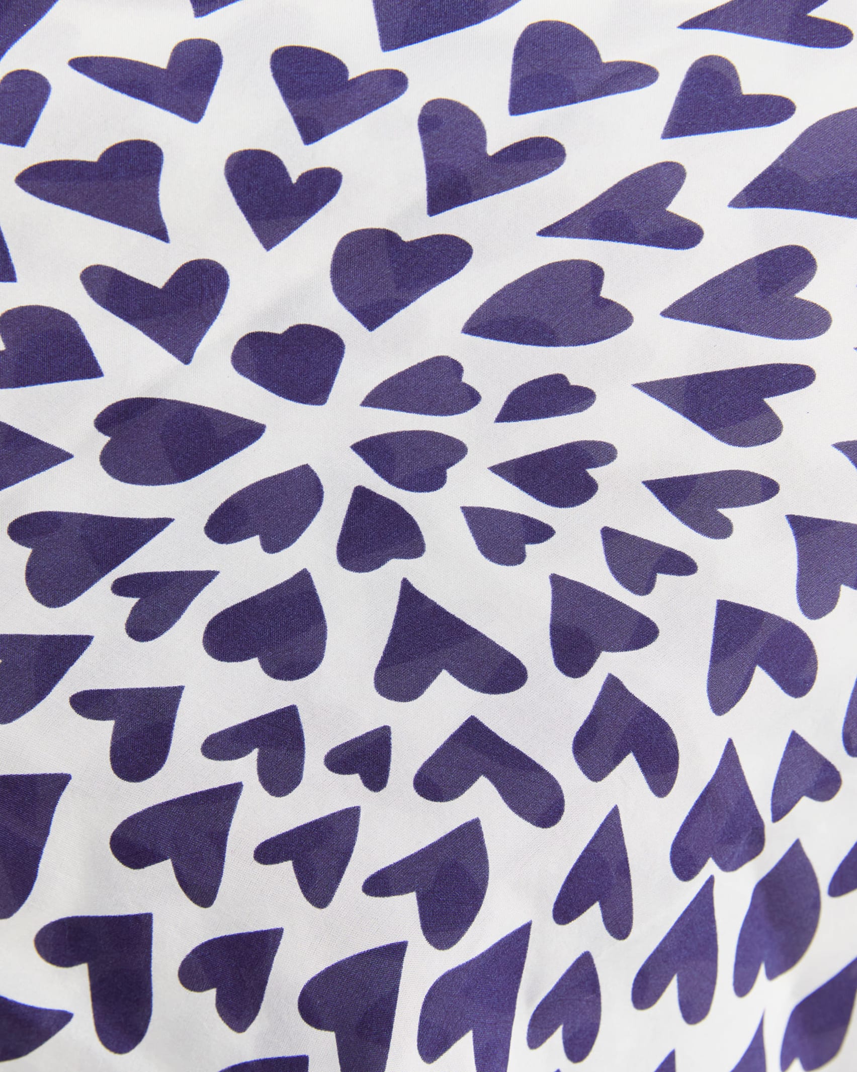 Heart Silk Scarf in NAVY MULTI