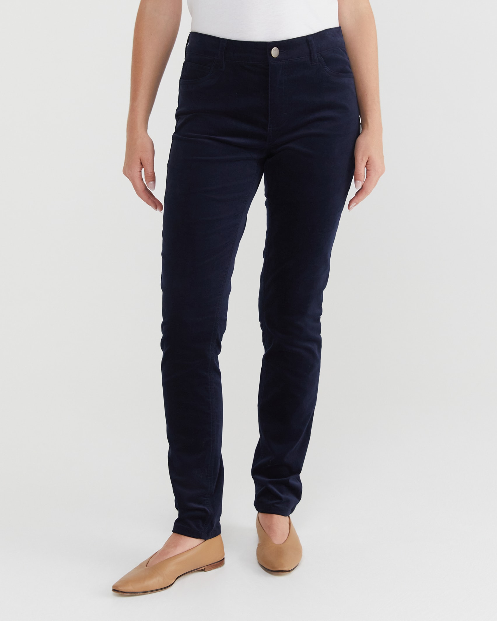 Cleo Velvet Pant in NAVY