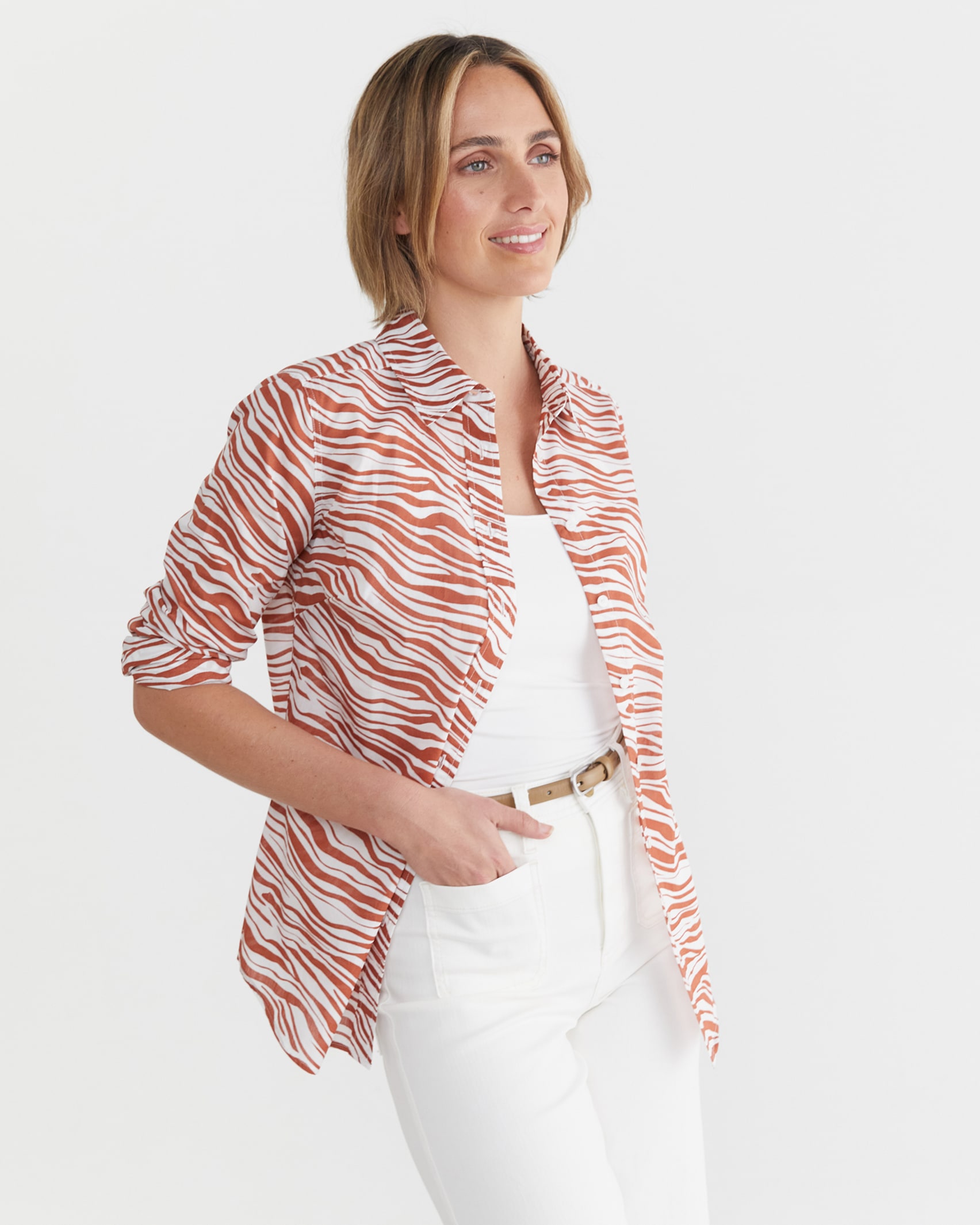 Animal Lily Voile Shirt in MULTI
