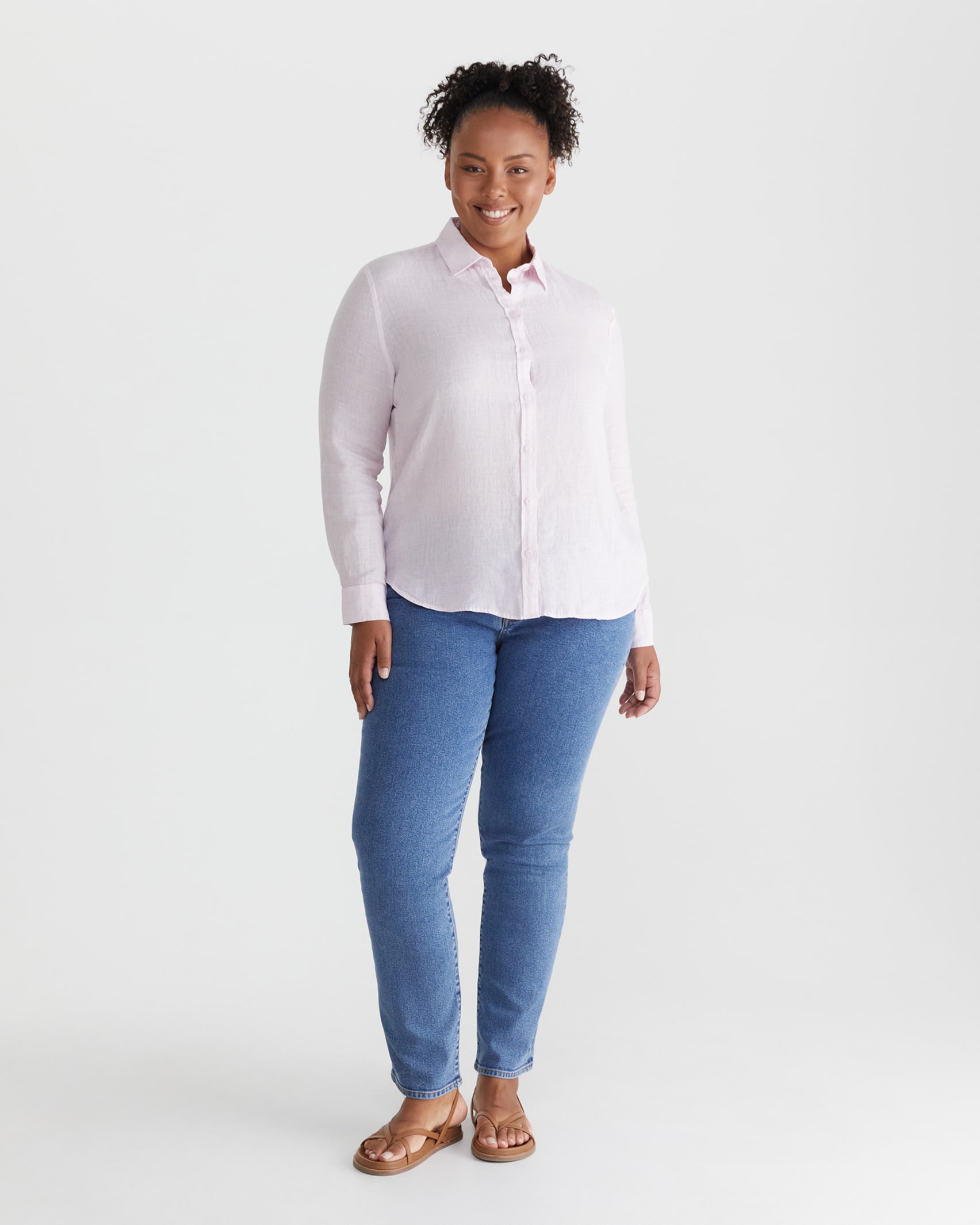Dahlia Linen Shirt in PINK