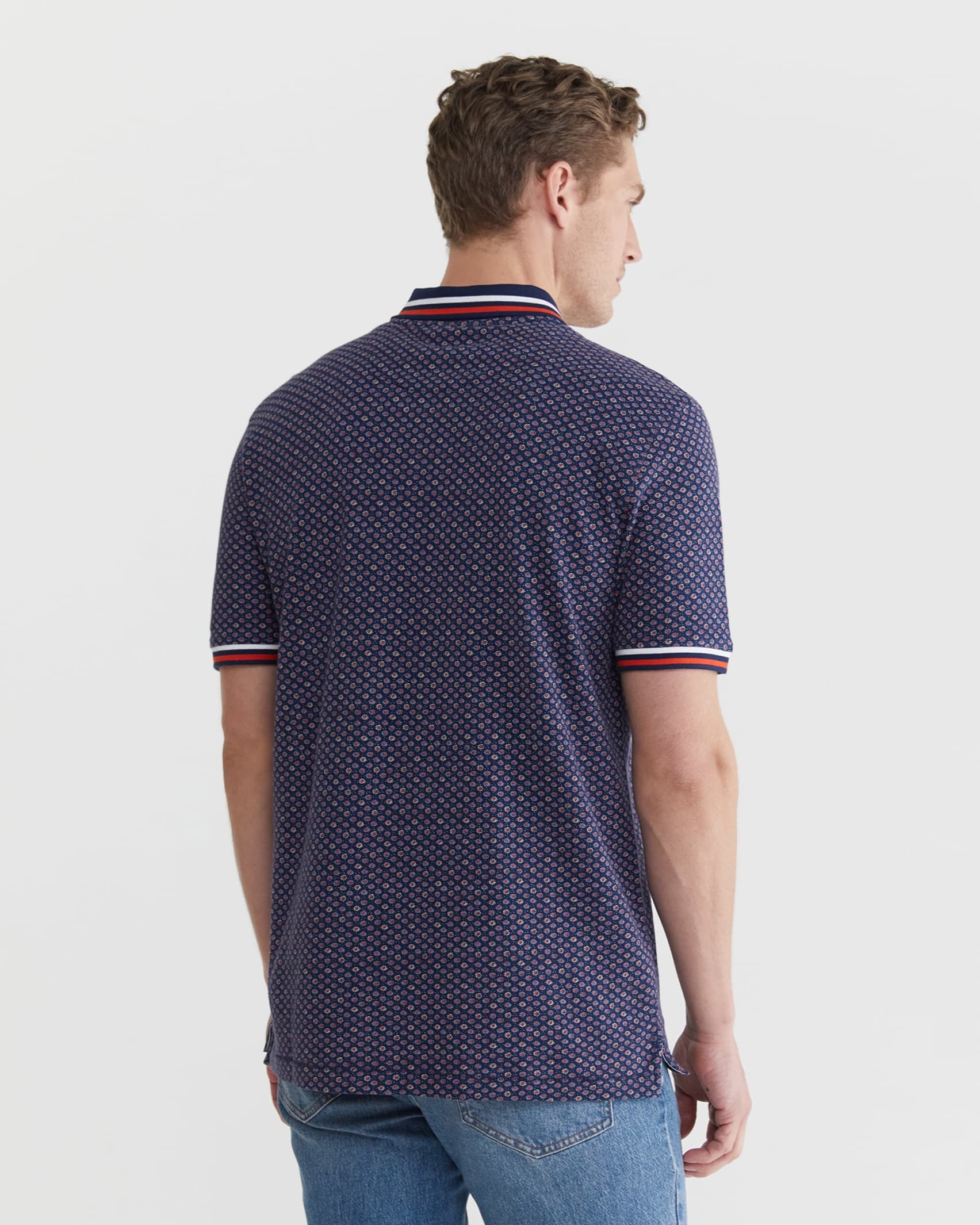 Lecce Print Polo in NAVY MULTI