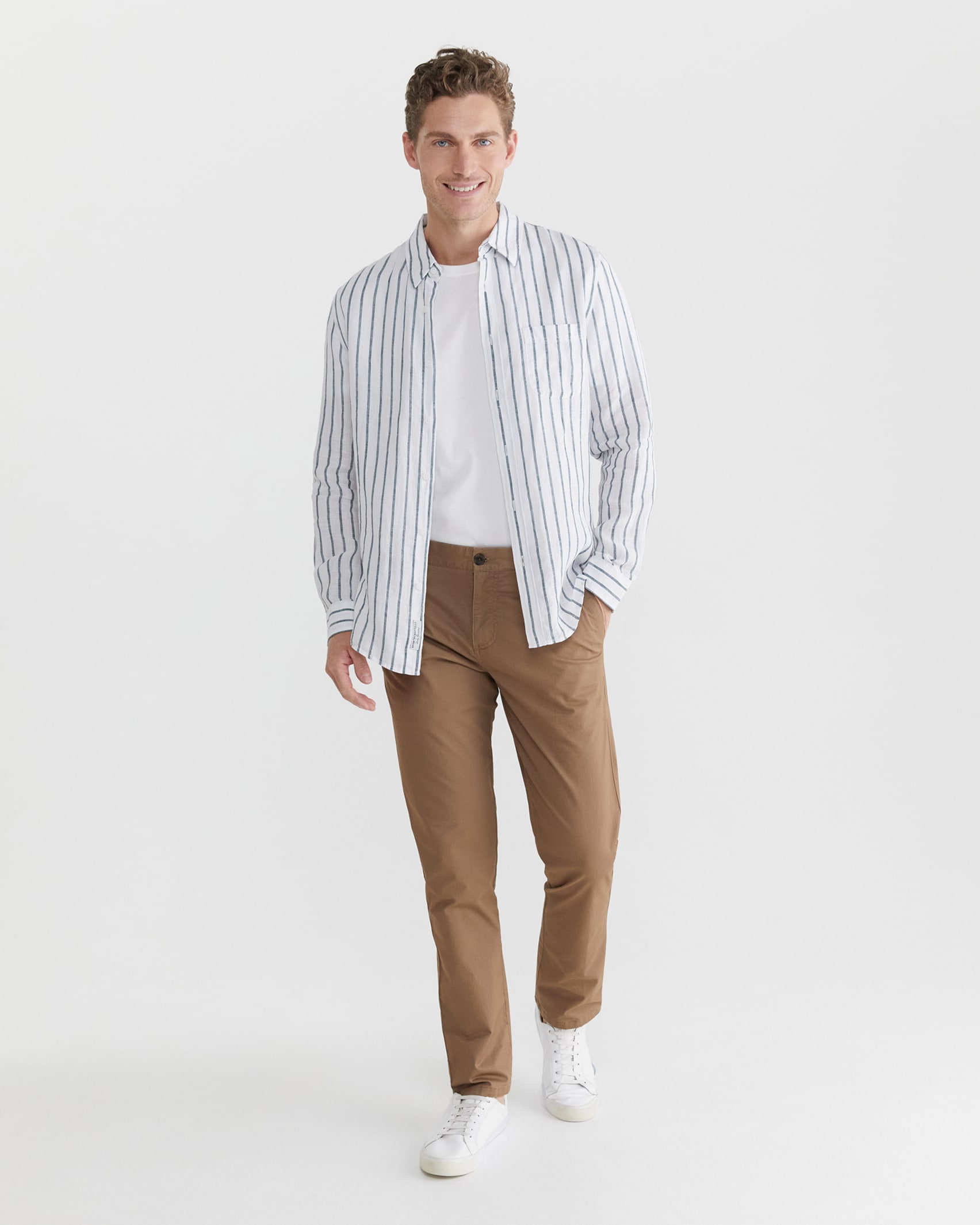 Stanwell Linen Shirt in LAGOON