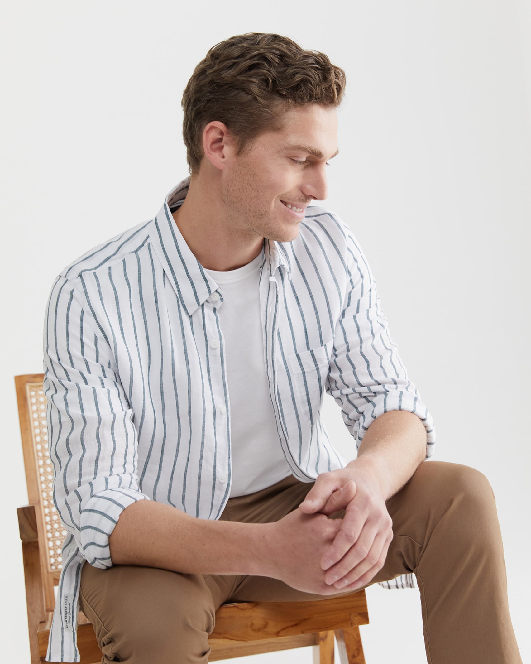 Stanwell Linen Shirt in LAGOON