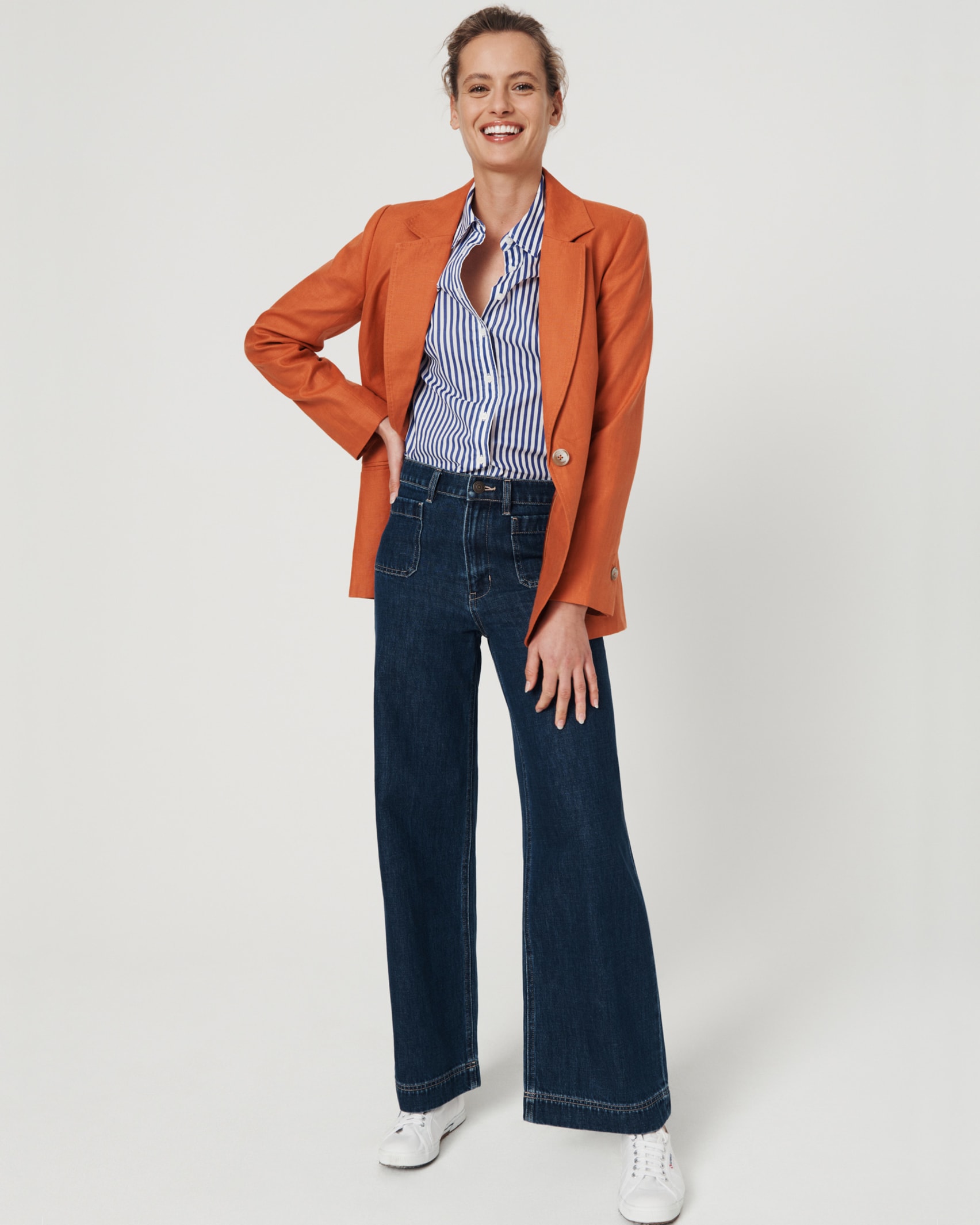 Nili Wide Leg Jean in BLUE WASH