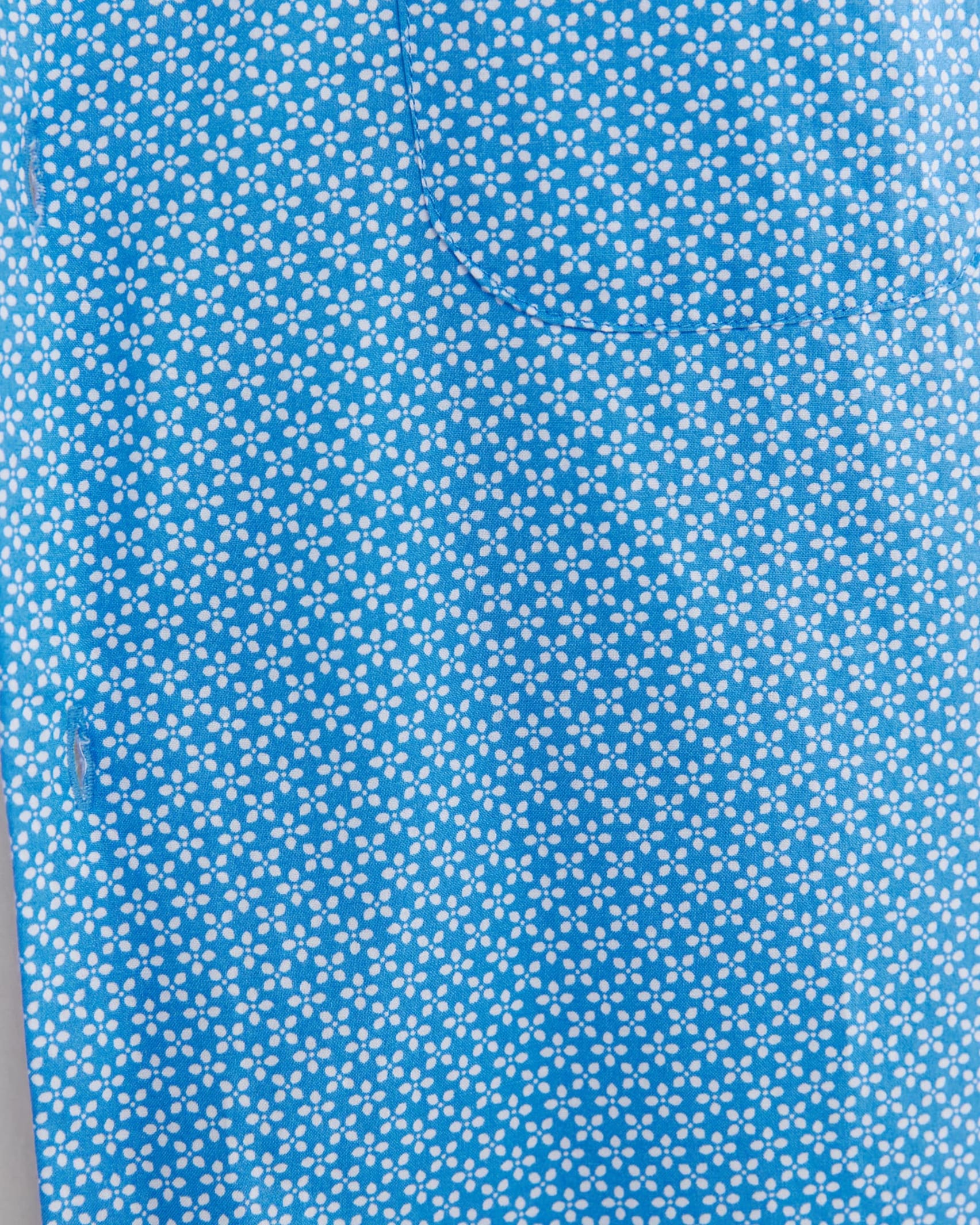Hopman Long Sleeve Tapered Shirt in BLUE