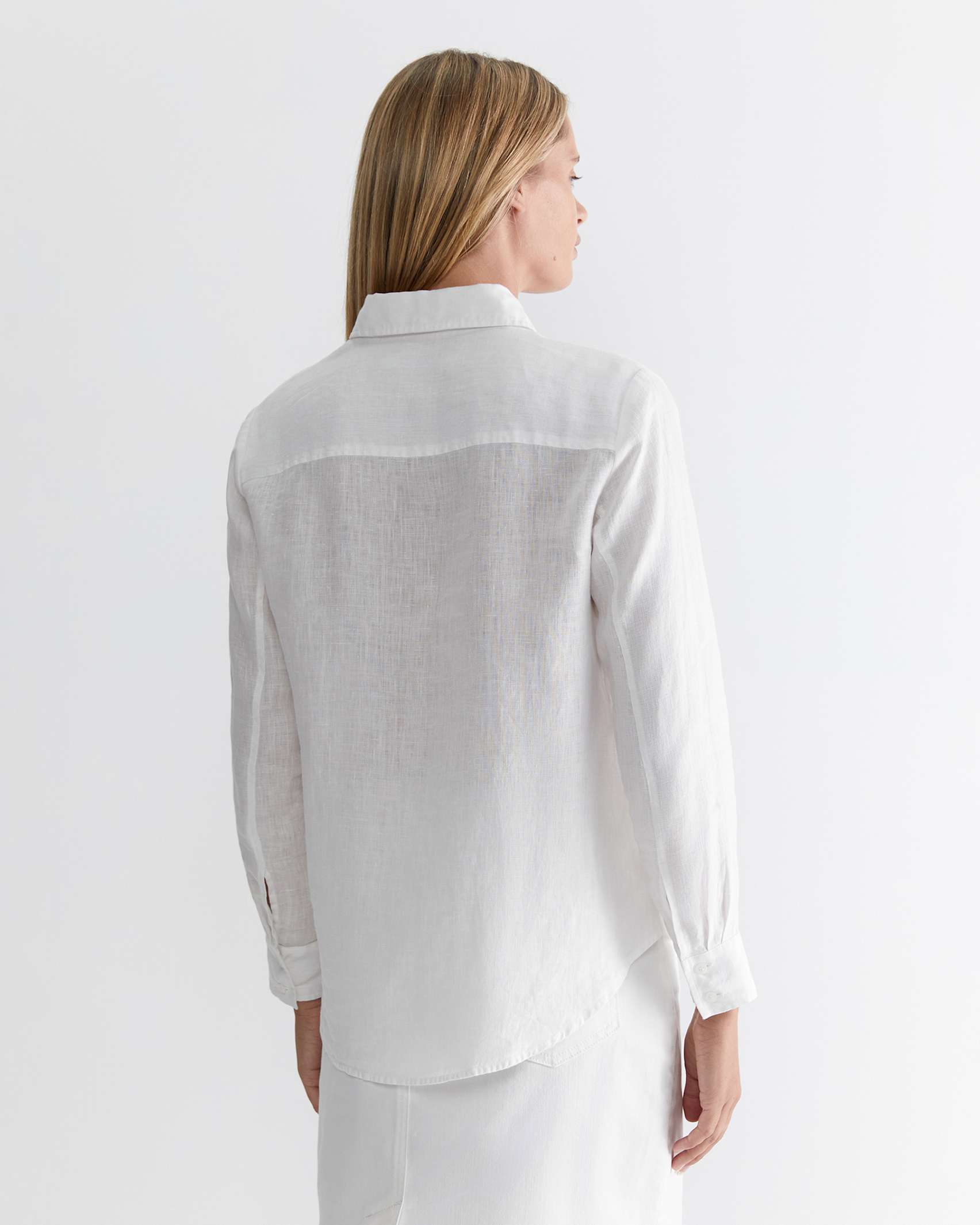 Dahlia Linen Shirt in WHITE