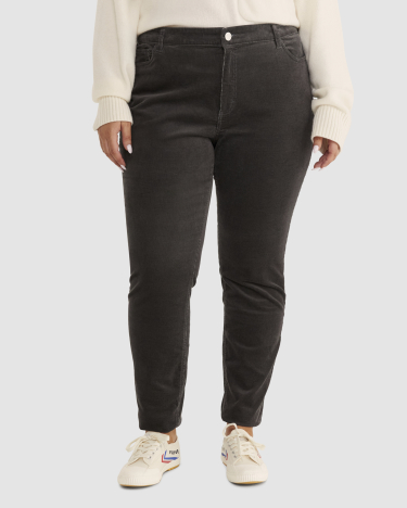 Cleo Cord Jean in CHARCOAL