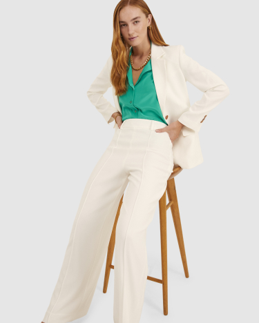 Tarni Wide Leg Pant in WHITE