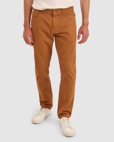Tapered Bedford Jean in ALMOND