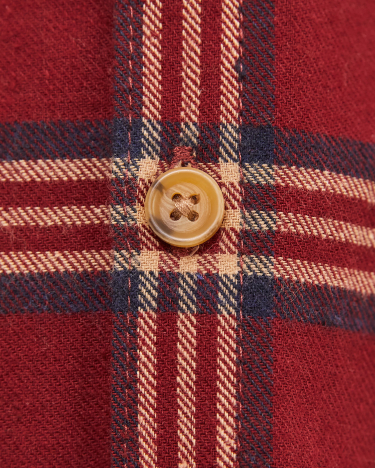 Chris Cotton Check Baby Shirt in BURGUNDY