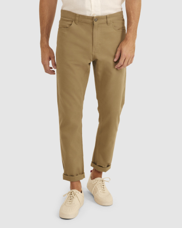 Tapered Bedford Jean in OLIVE
