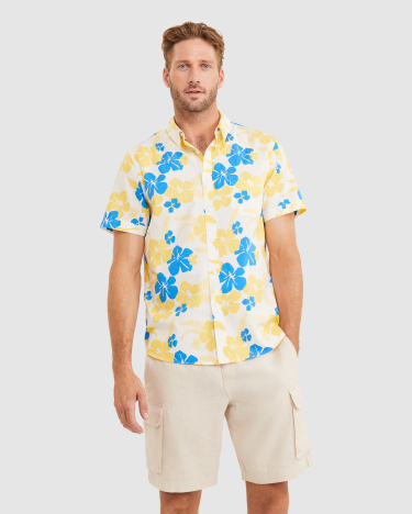 Hoft Short Sleeve Shirt in WHITE/MULTI