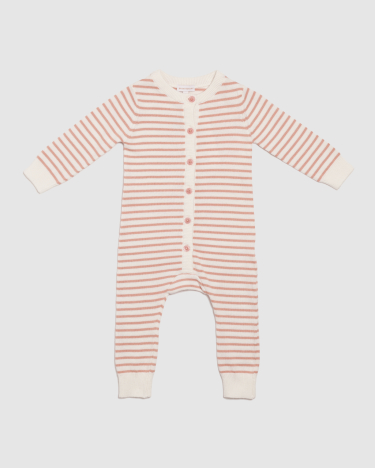 Susie Stripe Knit Romper in PINK MULTI