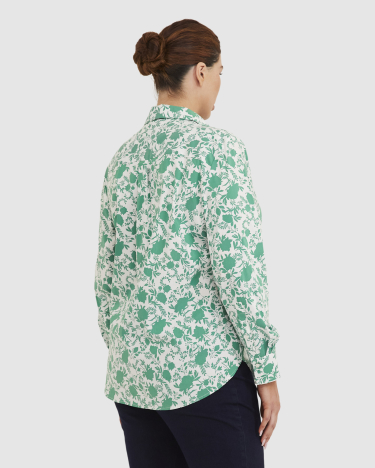 Floral Georgina Shirt in GREEN MULTI