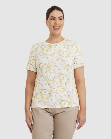 Downshire Short Sleeve Liberty Magic Tee in MULTI YELLOW