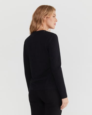The Perfect Long Sleeve T-Shirt in BLACK