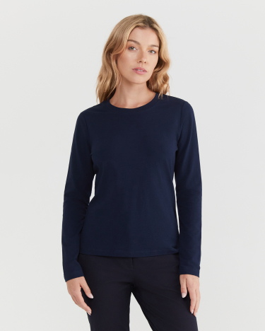 The Perfect Long Sleeve T-Shirt in NAVY