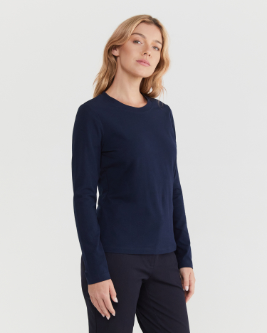 The Perfect Long Sleeve T-Shirt in NAVY