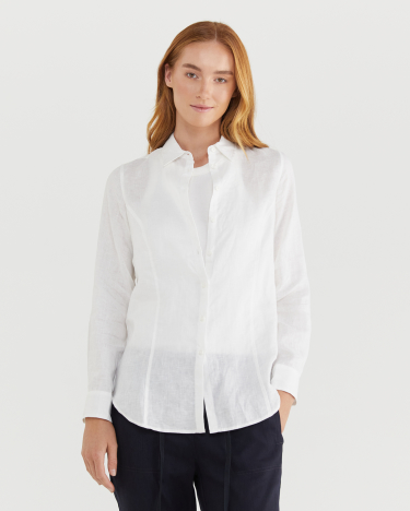 Daisy Linen Shirt in WHITE