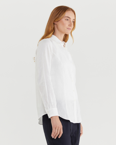 Daisy Linen Shirt in WHITE