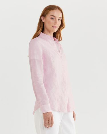 Daisy Linen Shirt in PINK