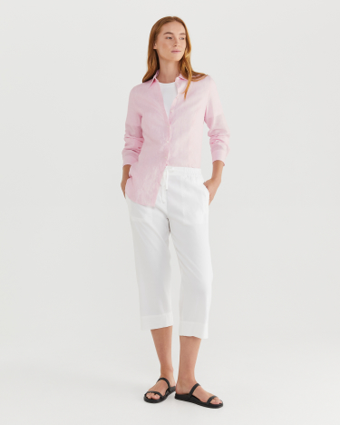 Daisy Linen Shirt in PINK