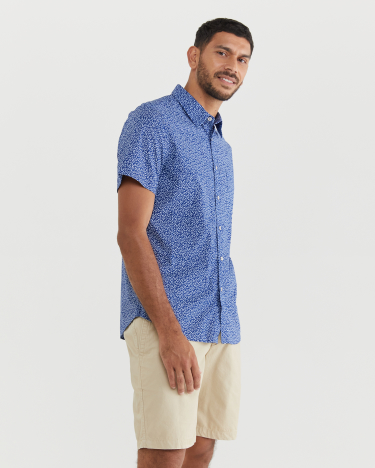 Parsons Short Sleeve Shirt in BLUE INK