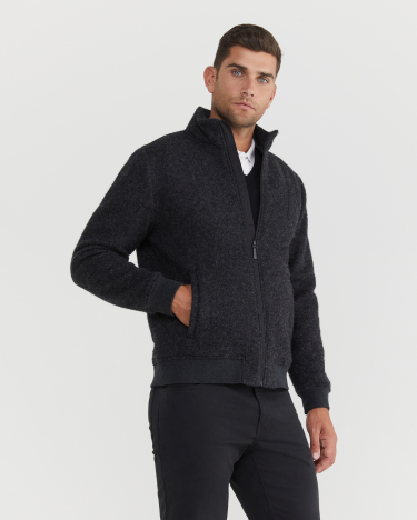 Safford Fleece Jacket in CHARCOAL