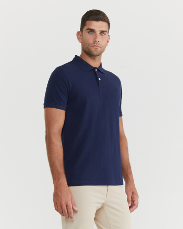 Pique Polo in NAVY