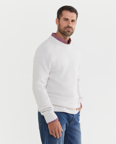 Drysdale Crew Neck Knit in OATMEAL