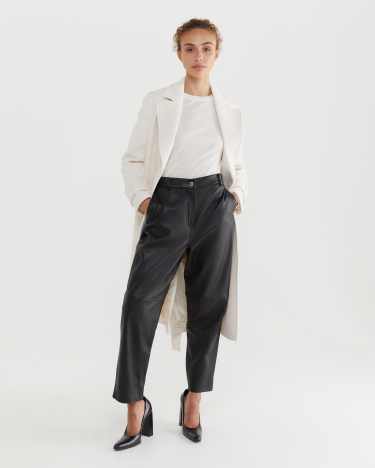 Lulu Leather Pant in BLACK