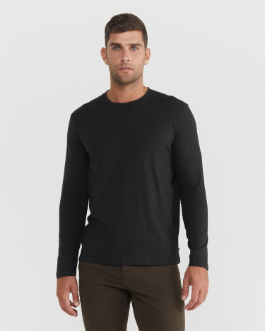 Organic Long Sleeve Tee in BLACK