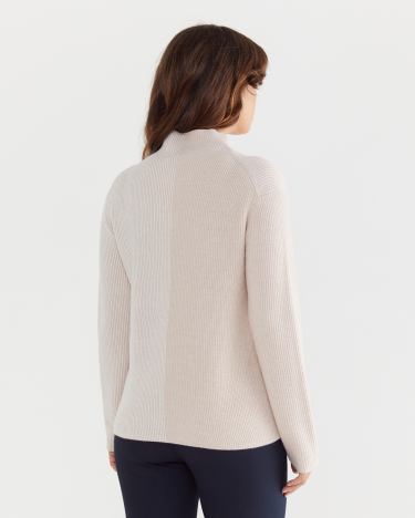 Two Tone Merino Knit in OATMEAL