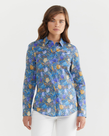 Amalia Liberty Shirt in BLUE MULTI