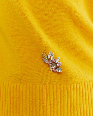 Sunshine Embellished Sweater in HONEY GOLD