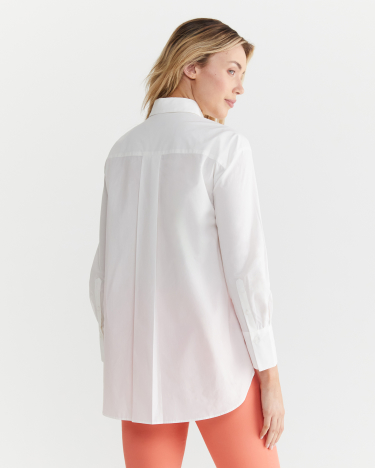 Alex Poplin Shirt in WHITE