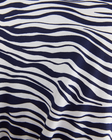 Animal V Neck Merc Tee in NAVY/WHITE
