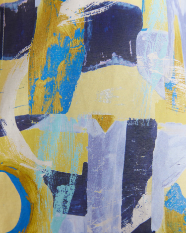 Matera Cotton Silk Shirt in BLUE MULTI