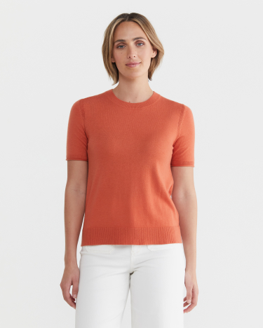 Laurina Knit Tee in TERRACOTTA