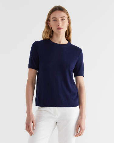 Laurina Knit Tee in NAVY