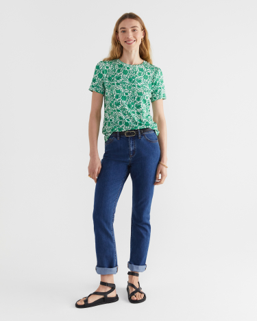 Sambourne Liberty Magic Tee in WHITE/GREEN